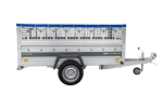 Leichter Anhänger auf Federn 230×125 UNITRAILER FORCE 230/R KIPP mit Gitterwänden, H-0-Rahmen und blauer Plane-Neu - Image 6