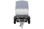 Neuanhänger Kipper ungebremst GARDEN TRAILER 150 KIPP mit zusätzlichen Bordwänden, Stützrad, Hochplane und Hochspriegel-Neu - Image 3