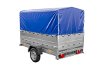 PKW-Anhänger 230×125 UNITRAILER GARDEN 230 FD mit BIS-Bordwänden, H-800-Gestell und blauer Plane-Neu – Bild 3