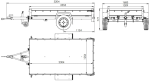 PKW-Anhänger auf Blattfedern 230×125 UNITRAILER GARDEN 230/R KIPP mit BIS-Seiten, H-800-Rahmen und grauer Plane-Neu – Bild 2