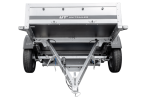 PKW-Anhänger auf Blattfedern 230×125 UNITRAILER GARDEN 230/R KIPP mit BIS-Seiten, H-800-Rahmen und grauer Plane-Neu – Bild 7