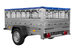 PKW-Anhänger auf Federn 200×125 UNITRAILER GARDEN 201/R KIPP mit Gitterwänden, H-0-Rahmen und blauer Plane-Neu - Image 3