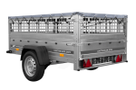 PKW-Anhänger auf Federn 200×125 UNITRAILER GARDEN 201/R KIPP mit Gitterwänden, H-0-Rahmen und grauer Plane-Neu – Bild 6