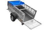 Pkw Planenanhänger GARDEN TRAILER 200 KIPP mit Laubgitteraufsatz, Stützrad, Flachplane und Planenträger-Neu - Image 10