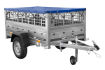 Pkw Planenanhänger GARDEN TRAILER 200 KIPP mit Laubgitteraufsatz, Stützrad, Flachplane und Planenträger-Neu - Image 4