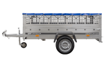Pkw Transport Anhänger 230×125 Garden Trailer 230 KIPP mit Laubgitteraufsatz, blauer Flachplane und Stützrad-Neu - Image 5