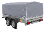 Zweiachsanhänger 264×150 UNITRAILER GARDEN 265/2 KIPP mit H-800 Rahmen und grauer Plane-Neu – Bild 4