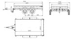 Zweiachsanhänger 264×150 UNITRAILER GARDEN 265/2 KIPP mit H-800 Rahmen und grauer Plane-Neu – Bild 2
