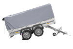 Zweiachsanhänger 264×150 UNITRAILER GARDEN 265/2 KIPP mit H-800 Rahmen und grauer Plane-Neu – Bild 9