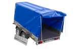Zweiachsanhänger 264×150 UNITRAILER GARDEN 265/2 KIPP mit Rahmen H-1100 und blauer Plane-Neu - Image 10