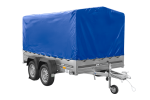 Zweiachsanhänger 264×150 UNITRAILER GARDEN 265/2 KIPP mit Rahmen H-1100 und blauer Plane-Neu - Image 8