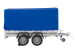 Zweiachsanhänger 264×150 UNITRAILER GARDEN 265/2 KIPP mit Rahmen H-1100 und blauer Plane-Neu - Image 6