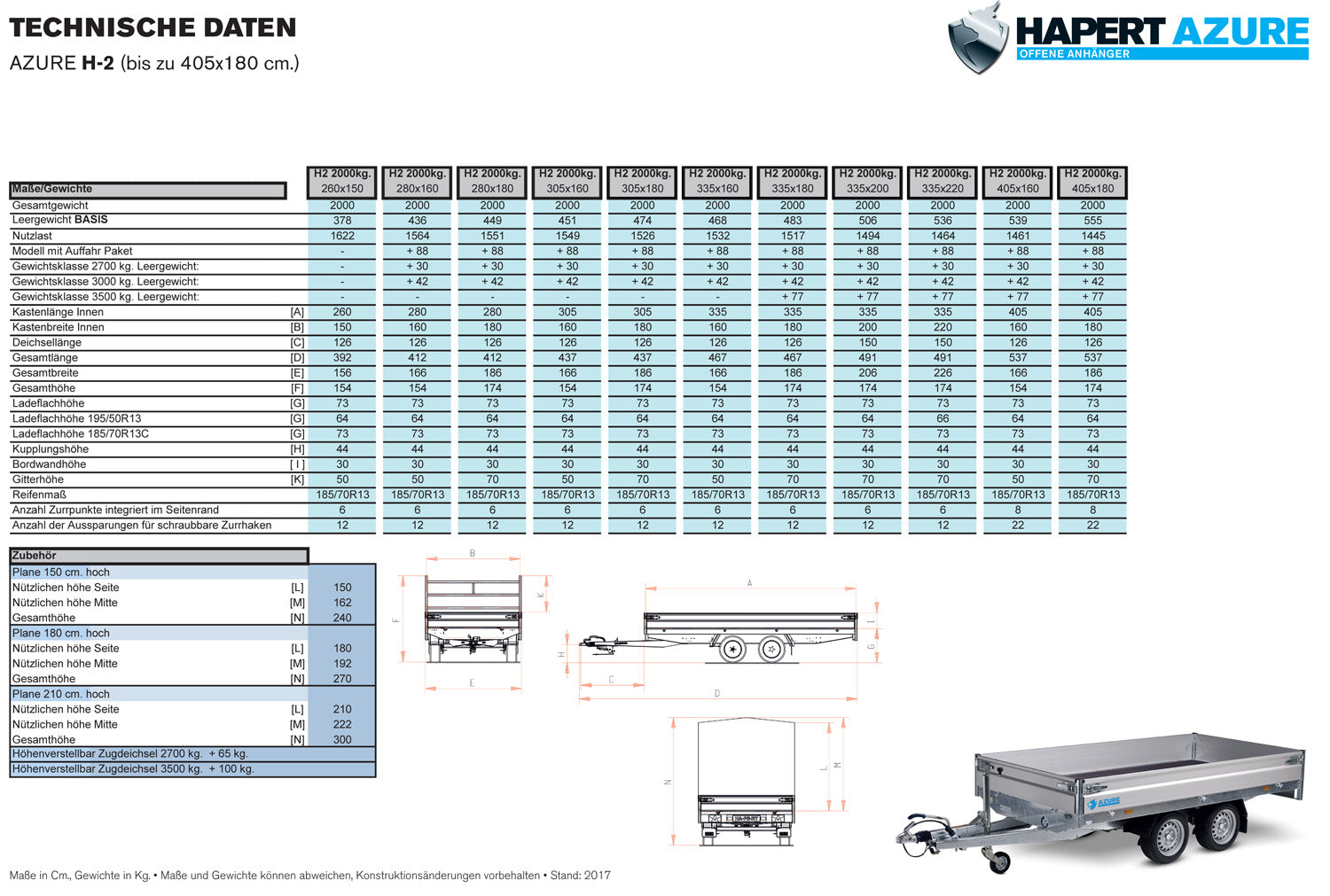 Hapert Azure H-2 – 2000 – 2600 x 1500 Niedriges Fahrwerk – Bild 7
