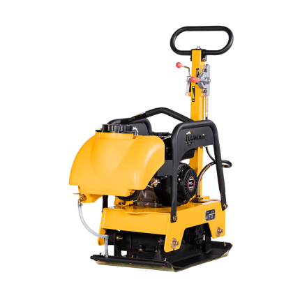 LUMAG RPi25N – Rüttelplatte reversierbar mit 131 kg inkl. Transportfahrwerk und Gummimatte