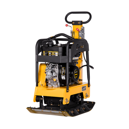 LUMAG RPi31D – Rüttelplatte reversierbar mit 199 kg inkl. Transportfahrwerk und Gummimatte